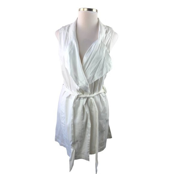 New Lane Bryant Drape Front Long Vest Jacket Cloth Tie Belt Plus Size 26/28 - Picture 4 of 6